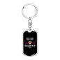 Russian Blue Cat Keychain Stainless Steel or 18k Gold Dog Tag Keyring-Express Your Love Gifts