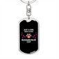 Russian Blue Cat Keychain Stainless Steel or 18k Gold Dog Tag Keyring-Express Your Love Gifts