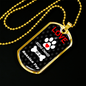 Russian Toy Love Is Stainless Steel or 18k Gold Dog Tag 24" Chain-Express Your Love Gifts