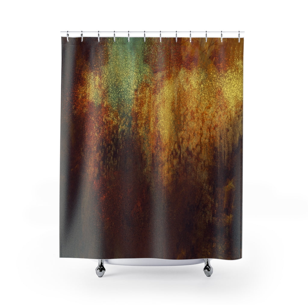 Rusted Metal Color Stylish Design 71" x 74" Elegant Waterproof Shower Curtain for a Spa-like Bathroom Paradise Exceptional Craftsmanship-Express Your Love Gifts