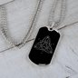 Sacred Geometry 3 Circular Triangles Combined Necklace Stainless Steel or 18k Gold Dog Tag-Express Your Love Gifts