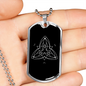 Sacred Geometry 3 Circular Triangles Combined Necklace Stainless Steel or 18k Gold Dog Tag-Express Your Love Gifts