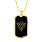 Sacred Geometry 3 Diamonds in Circle Necklace Stainless Steel or 18k Gold Dog Tag-Express Your Love Gifts