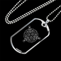 Sacred Geometry 3 Diamonds in Circle Necklace Stainless Steel or 18k Gold Dog Tag-Express Your Love Gifts