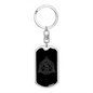Sacred Geometry Abstract Symbo Circle Triangle Keychain Stainless Steel or 18k Gold Dog Tag Keyring-Express Your Love Gifts