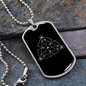 Sacred Geometry Abstract Symbol 3 SquAres Necklace Stainless Steel or 18k Gold Dog Tag-Express Your Love Gifts