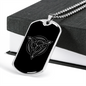 Sacred Geometry Abstract Symbol Circle Triangle Necklace Stainless Steel or 18k Gold Dog Tag-Express Your Love Gifts