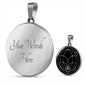 Sacred Geometry Abstract Symbol Flower Leaf Circle Necklace Stainless Steel or 18k Gold 18-22"-Express Your Love Gifts