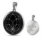 Sacred Geometry Abstract Symbol Flower Leaf Circle Necklace Stainless Steel or 18k Gold 18-22"-Express Your Love Gifts