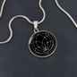 Sacred Geometry Abstract Symbol Flower Leaf Circle Necklace Stainless Steel or 18k Gold 18-22"-Express Your Love Gifts