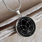 Sacred Geometry Abstract Symbol Flower Leaf Circle Necklace Stainless Steel or 18k Gold 18-22"-Express Your Love Gifts