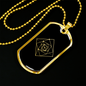Sacred Geometry Abstract Symbol SquAre Necklace Stainless Steel or 18k Gold Dog Tag-Express Your Love Gifts