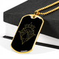 Sacred Geometry Ancient Design Diamonds Necklace Stainless Steel or 18k Gold Dog Tag-Express Your Love Gifts