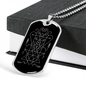 Sacred Geometry Ancient Design Playing Card Necklace Stainless Steel or 18k Gold Dog Tag-Express Your Love Gifts