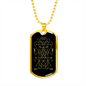 Sacred Geometry Ancient Design Playing Card Necklace Stainless Steel or 18k Gold Dog Tag-Express Your Love Gifts