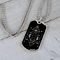 Sacred Geometry Ancient Design Triangle Necklace Stainless Steel or 18k Gold Dog Tag-Express Your Love Gifts