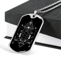 Sacred Geometry Ancient Design Triangle Necklace Stainless Steel or 18k Gold Dog Tag-Express Your Love Gifts