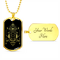 Sacred Geometry Ancient Design Triangle Necklace Stainless Steel or 18k Gold Dog Tag-Express Your Love Gifts