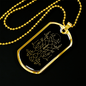 Sacred Geometry Ancient Design with Quarter Moon Necklace Stainless Steel or 18k Gold Dog Tag-Express Your Love Gifts