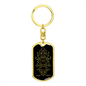 Sacred Geometry Ancient Design Woman Like Keychain Stainless Steel or 18k Gold Dog Tag Keyring-Express Your Love Gifts