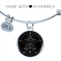 Sacred Geometry Ancient Designs in Circle Bracelet Stainless Steel or 18k Gold Circle Bangle-Express Your Love Gifts