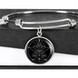 Sacred Geometry Ancient Designs in Circle Bracelet Stainless Steel or 18k Gold Circle Bangle-Express Your Love Gifts