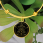 Sacred Geometry Ancient Designs in Circle Bracelet Stainless Steel or 18k Gold Circle Bangle-Express Your Love Gifts