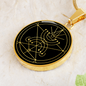 Sacred Geometry Ancient Designs in Circle Circle Necklace Stainless Steel or 18k Gold 18-22"-Express Your Love Gifts