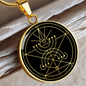Sacred Geometry Ancient Designs in Circle Circle Necklace Stainless Steel or 18k Gold 18-22"-Express Your Love Gifts