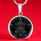 Sacred Geometry Ancient Designs in Circle Circle Necklace Stainless Steel or 18k Gold 18-22"-Express Your Love Gifts