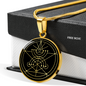 Sacred Geometry Ancient Designs in Circle Circle Necklace Stainless Steel or 18k Gold 18-22"-Express Your Love Gifts