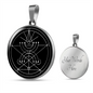 Sacred Geometry Ancient Designs in Circle Circle Necklace Stainless Steel or 18k Gold 18-22"-Express Your Love Gifts