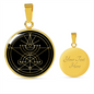 Sacred Geometry Ancient Designs in Circle Circle Necklace Stainless Steel or 18k Gold 18-22"-Express Your Love Gifts