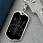 Sacred Geometry Ancient Shapes Keychain Stainless Steel or 18k Gold Dog Tag Keyring-Express Your Love Gifts