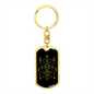 Sacred Geometry Ancient Shapes Keychain Stainless Steel or 18k Gold Dog Tag Keyring-Express Your Love Gifts