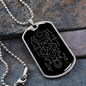 Sacred Geometry Ancient Sun Design Necklace Stainless Steel or 18k Gold Dog Tag-Express Your Love Gifts