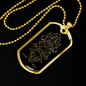 Sacred Geometry Ancient Woman Design Necklace Stainless Steel or 18k Gold Dog Tag-Express Your Love Gifts