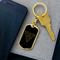 Sacred Geometry Arrows in Triangle Keychain Stainless Steel or 18k Gold Dog Tag Keyring-Express Your Love Gifts
