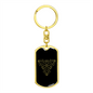Sacred Geometry Arrows in Triangle Keychain Stainless Steel or 18k Gold Dog Tag Keyring-Express Your Love Gifts