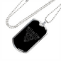 Sacred Geometry Arrows in Triangle Necklace Stainless Steel or 18k Gold Dog Tag-Express Your Love Gifts