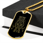 Sacred Geometry Bee Like Design Necklace Stainless Steel or 18k Gold Dog Tag-Express Your Love Gifts