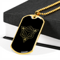 Sacred Geometry Boomerang Necklace Stainless Steel or 18k Gold Dog Tag-Express Your Love Gifts
