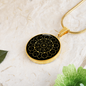Sacred Geometry Circle Dots Circle Necklace Stainless Steel or 18k Gold 18-22"-Express Your Love Gifts