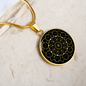 Sacred Geometry Circle Dots Circle Necklace Stainless Steel or 18k Gold 18-22"-Express Your Love Gifts