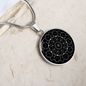 Sacred Geometry Circle Dots Circle Necklace Stainless Steel or 18k Gold 18-22"-Express Your Love Gifts