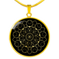 Sacred Geometry Circle Dots Circle Necklace Stainless Steel or 18k Gold 18-22"-Express Your Love Gifts