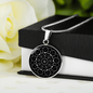 Sacred Geometry Circle Dots Circle Necklace Stainless Steel or 18k Gold 18-22"-Express Your Love Gifts
