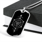 Sacred Geometry Circle Triangle in Hexagon Necklace Stainless Steel or 18k Gold Dog Tag-Express Your Love Gifts