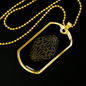 Sacred Geometry Circle Within Diamond Necklace Stainless Steel or 18k Gold Dog Tag-Express Your Love Gifts
