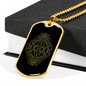 Sacred Geometry Circle Within Diamond Necklace Stainless Steel or 18k Gold Dog Tag-Express Your Love Gifts